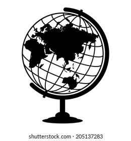 globe of the world icon - vector illustration