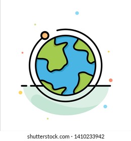 Globe, World, Internet, Hotel Abstract Flat Color Icon Template