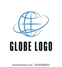 Globe World Logo Design Concepto de idea creativa