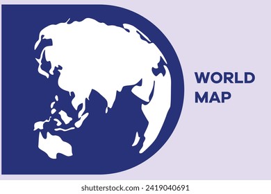 Globe. World map concept. Colored flat vector illustration isolated.