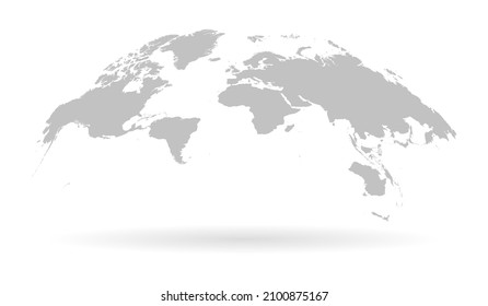 Globe world map of earth. Vector. Abstract 3d silhouette of sphere map with continents: Asia, Africa, Europe, America, Australia isolated on white background illustration. Governments graphic art.