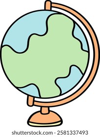 Globe and world map school