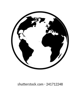 Globe world map vector