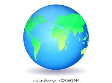 Globe, world maps. Planet Earth. Sphere Icon Political Map Environmental Protection Concept Save nature. Vector illustration.