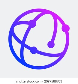 Globe world network line space logo