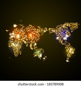 globe world night lights