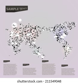 globe world night lights poster 