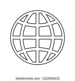 globe world on white background
