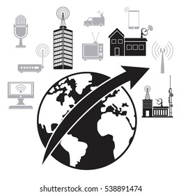globe worldwide antenna remote transmission