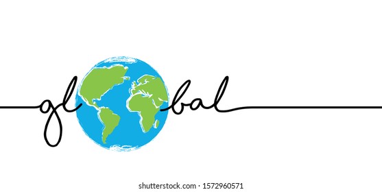 Globe worldwide view map ocean water sky symbol Vector icon icons sign fun funny line pattern oneline banner earth planet day cartoon comic trafic vacation holliday World mental health day Global