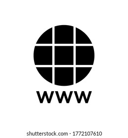 plantilla de vector de icono de globo, WWW