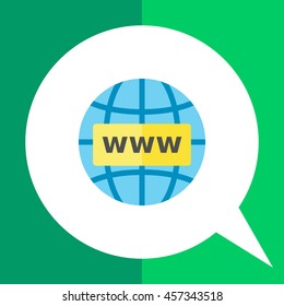 Globe and WWW as Internet Concept Icon