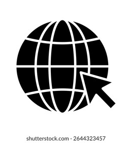  globe,hint icon white on background