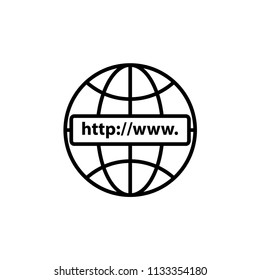 globe,internet, world wide web icon vector template