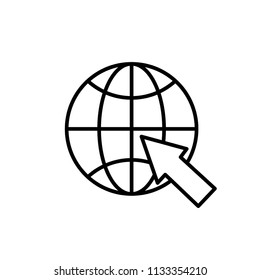 globe,internet, world wide web icon vector template
