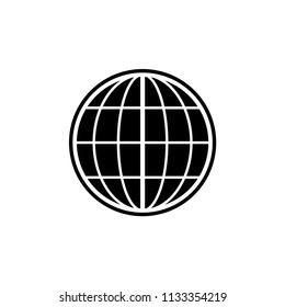 globe,internet, world wide web icon vector template