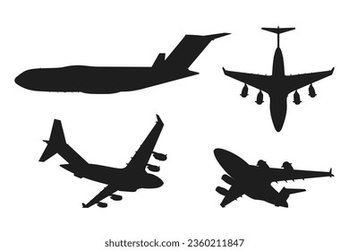 globemaster military cargo aircraft silhouette