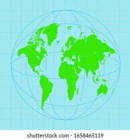 Globes der Erde - Weltkarte in Globus-Form, Vektorillustration Illustration