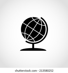 Globes Icon Isolated on White Background