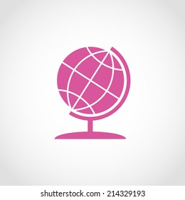 Globes Icon Isolated on White Background