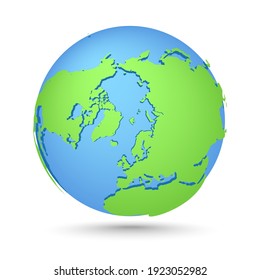 Globes icon. World map. Planet with continents Africa, Asia, Australia, Europe, North America and South America, Antarctica