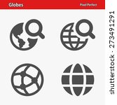 Globes Icons. Professional, pixel perfect icons optimized for both large and small resolutions. EPS 8 format.