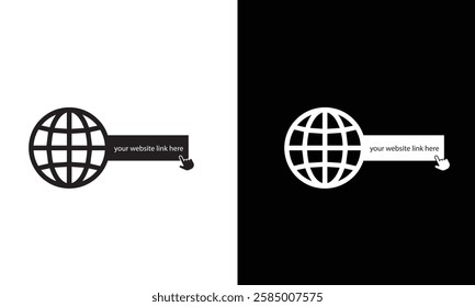 Globes Icons and Symbols. Communication ,Social Line Icons. Click to go to website or internet line art icon for apps and websites
