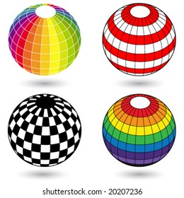 globes with interesting coloring
