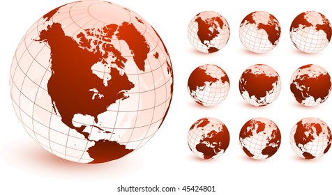 globes Original Vector Illustration Globes and Maps Ideal for Business Concepts