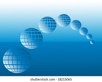 globes and sea