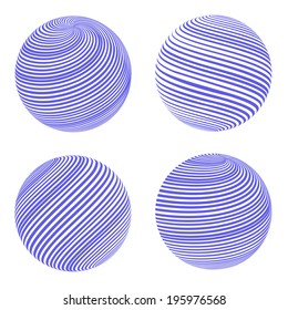 Globes symbol. Vector illustration.