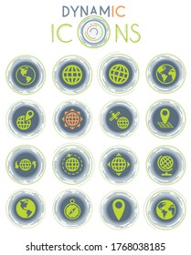 globa el vector simplemente símbolo sobre fondo blanco con líneas dinámicas para animación para iconos web e interfaz de usuario
