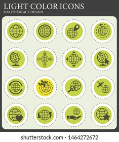globes web icons for user interface design