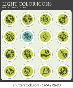globes web icons for user interface design