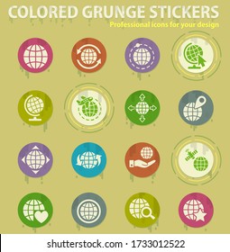 globes web icons for user interface design