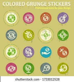 globes web icons for user interface design