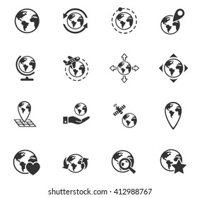 globes web icons for user interface design