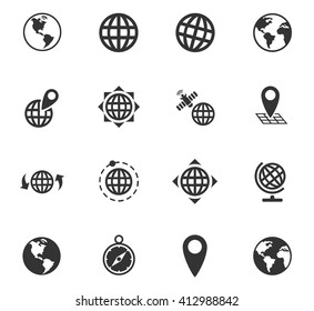 globes web icons for user interface design