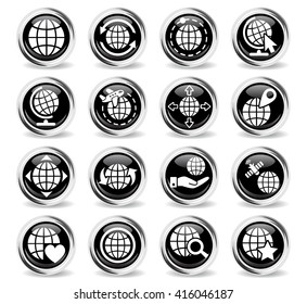 globes web icons for user interface design
