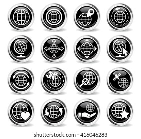 globes web icons for user interface design