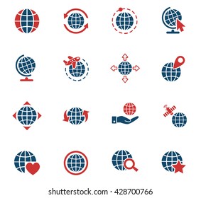 globes web icons for user interface design