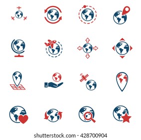 globes web icons for user interface design
