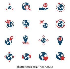 globes web icons for user interface design