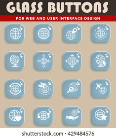 globes web icons for user interface design