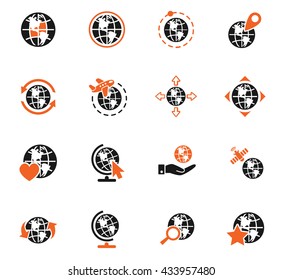 globes web icons for user interface design