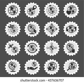 globes web icons for user interface design