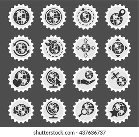 globes web icons for user interface design