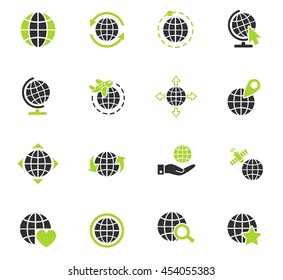 globes web icons for user interface design