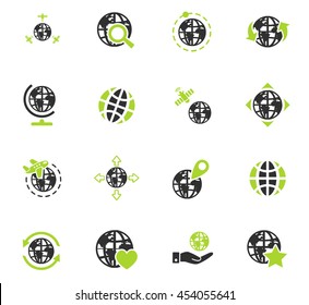 globes web icons for user interface design