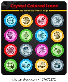globes web icons for user interface design